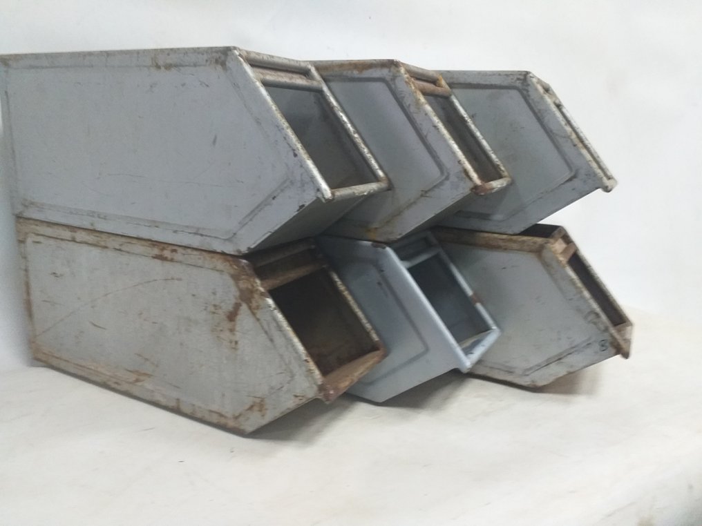  Recipiente - Metallo - 1970-1980 - 6x contenitori impilabili Amsterdam  #2.1