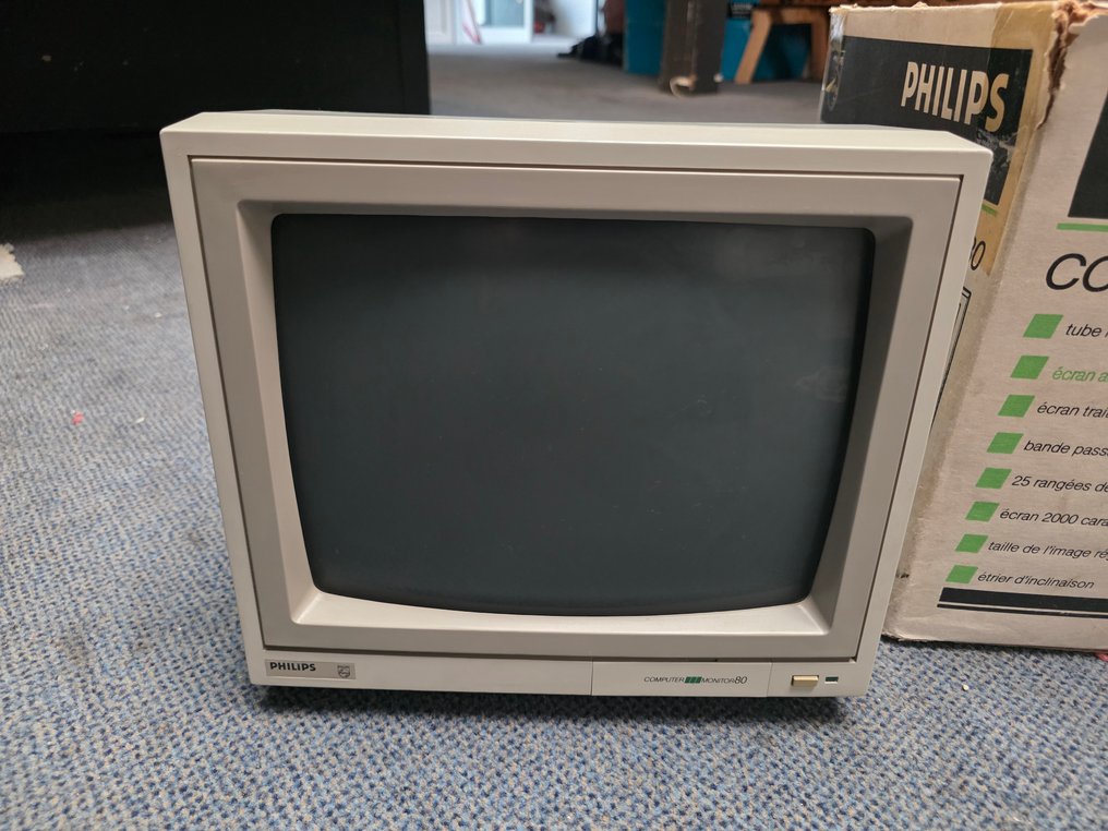 Vintage Philips Computer Monitor 80 – Green Screen Display - Computer - Nella scatola originale #4.3