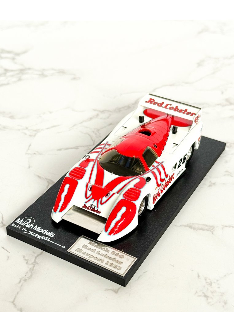 Marsh Models 1:43 - Modelauto - March 83G Red Lobster – Mosport 1983 – Cowart/Miller – hand Built - Limited Edition #1.0