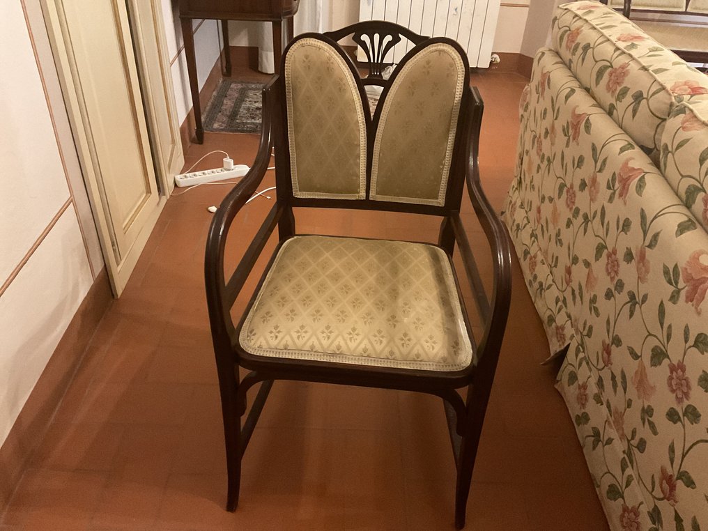 Thonet - Sofá (3) - Folheado - Canapè com duas poltronas #3.2