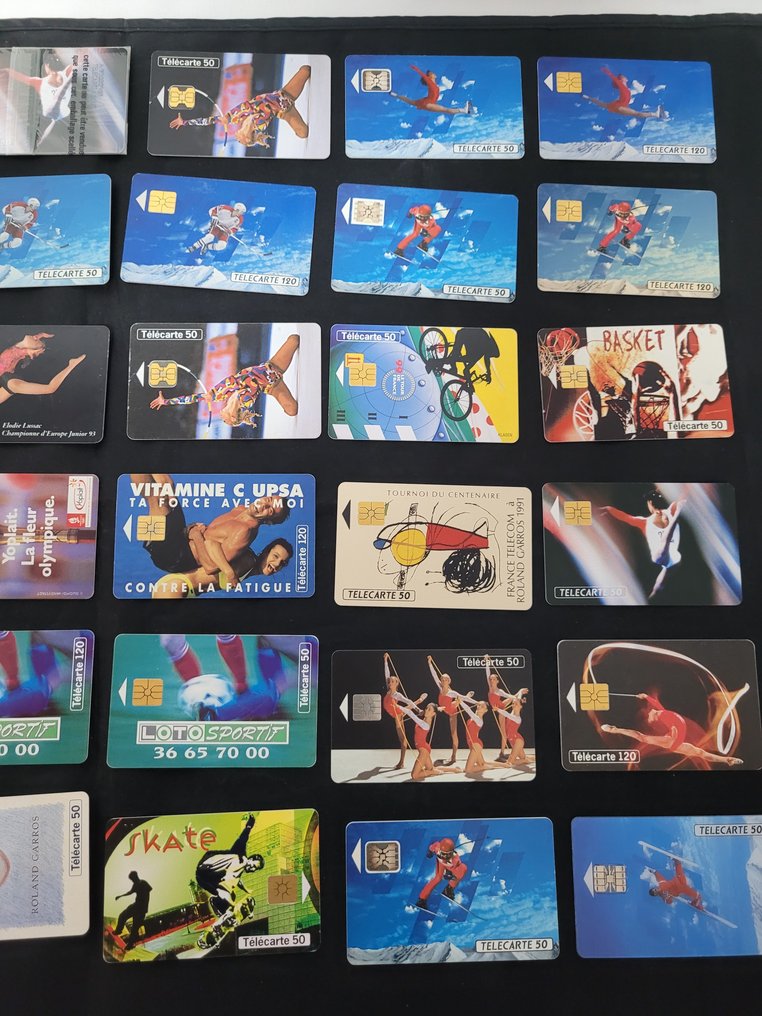 電話卡系列 - 42张法国电信电话卡中的稀有套装,其中3张带有Blister包装。 #1.0