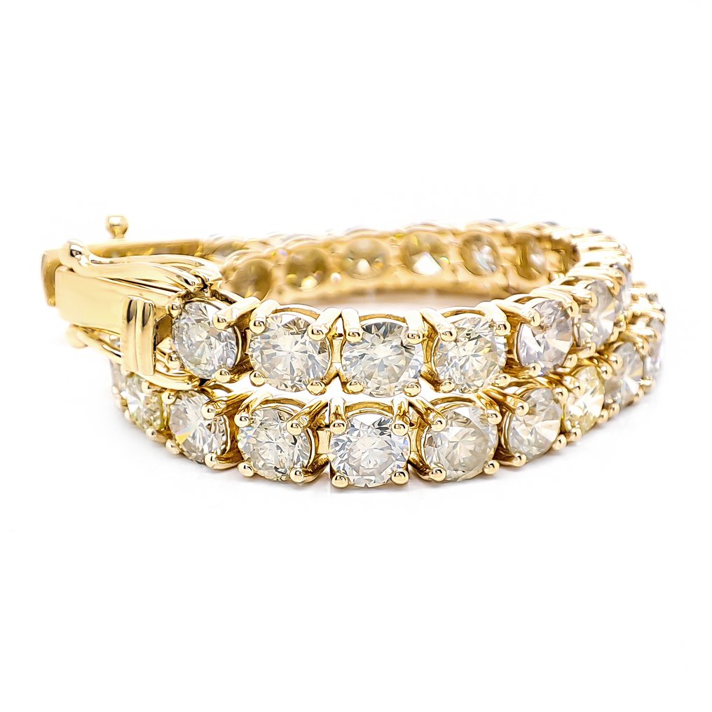 没有保留价 - 手镯 - 14K包金 黄金 - 13.22ct. tw. 钻石 (天然色彩的) #3.2