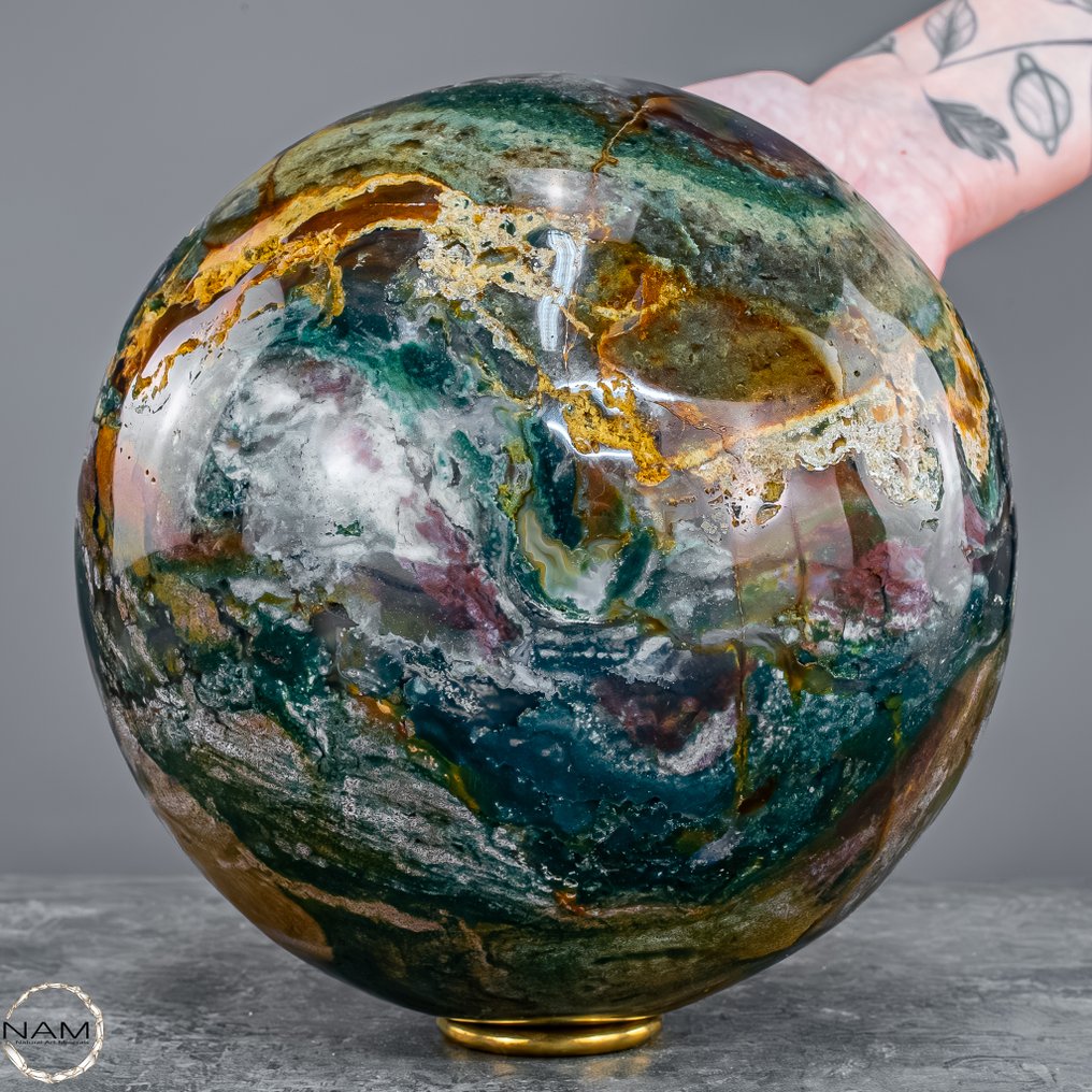 Μεγαλοπρεπής σφαίρα Ocean-Achat Ένα αριστούργημα της φύσης στην πιο αγνή του μορφή.- 6900.92 g #4.3