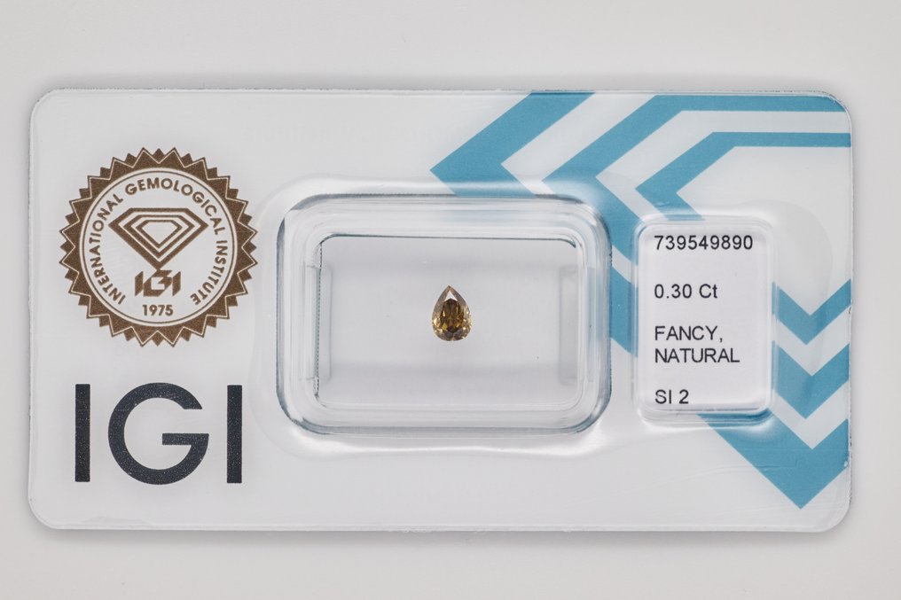 没有保留价 - 1 pcs 钻石  (天然)  - 0.30 ct - 梨形 - SI2 微内含二级 - 国际宝石研究院（IGI） #1.0