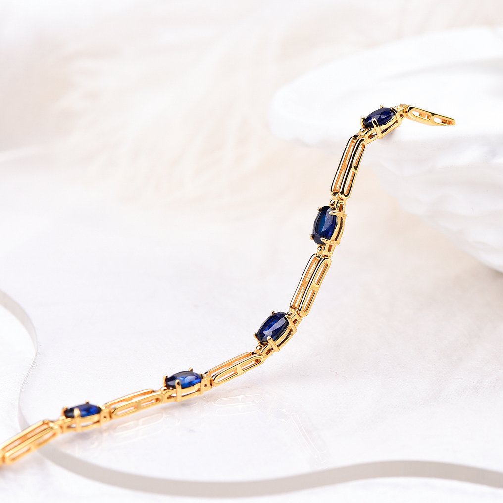 Senza Prezzo di Riserva - Bracciale Argento - Sapphire - Certificato #4.3