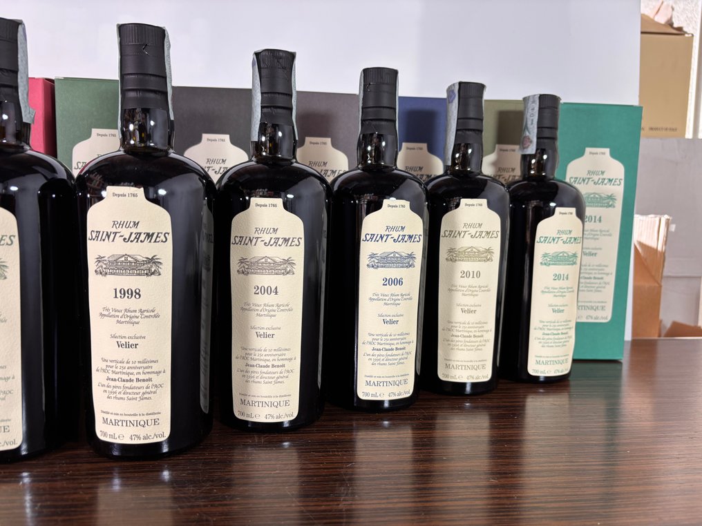 Saint James Velier - Vertical 25th AOC Anniversary - Full Series 1998-2015   - b. 2021  - 700毫升 - 10 瓶 #2.1