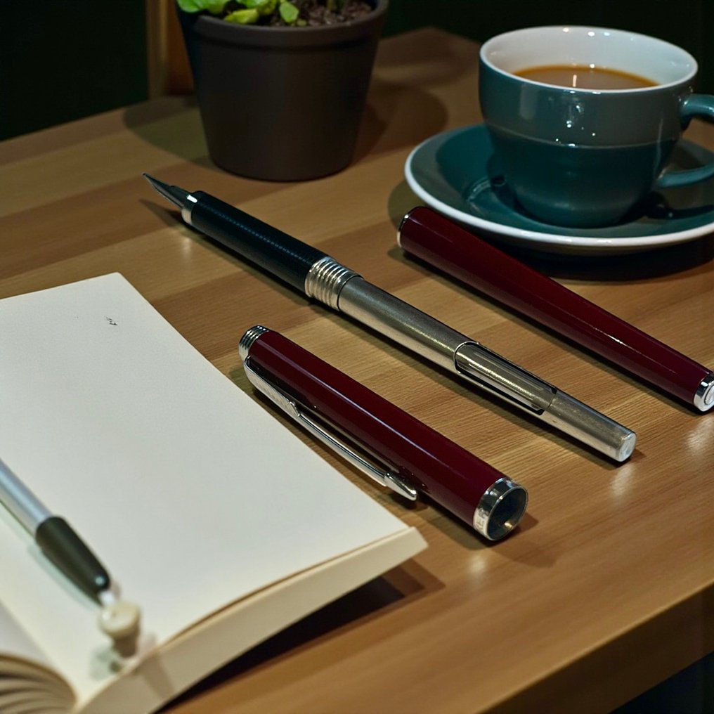 Parker - Parker 180 , Burgundy Laque, MADE IN FRANCE - Zonder minimumprijs - Vulpen #4.3