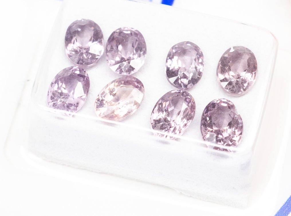 χωρίς τιμή ασφαλείας - 8 pcs Σπινέλιος - 4.52 ct - Antwerp Laboratory for Gemstone Testing (ALGT) - ροζ #2.1