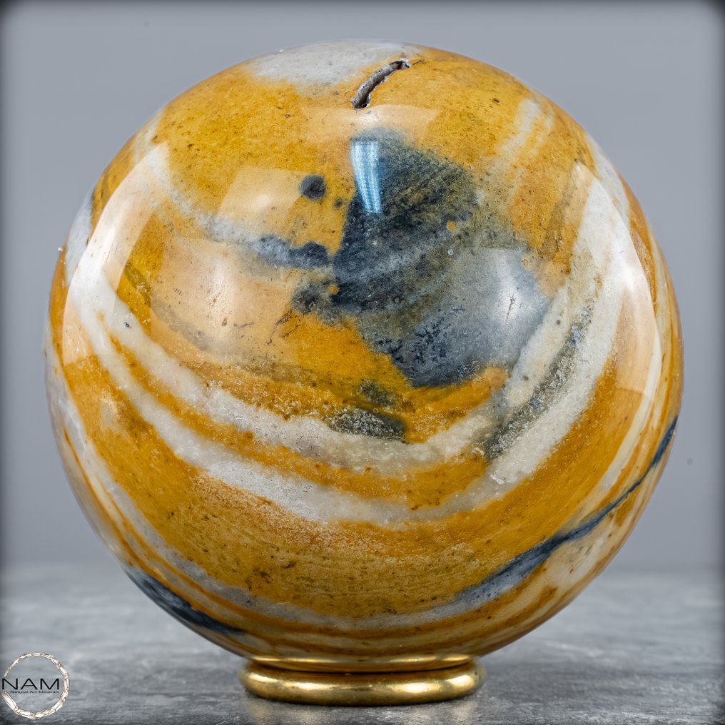 新发现！稀有天然菱铁矿-玉髓 Sphere- 1731.22 g #3.2