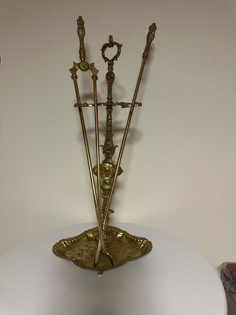 Tillbehör till öppen spis - Mässing - Guldfärgad mässingsspisverktyg #1.0