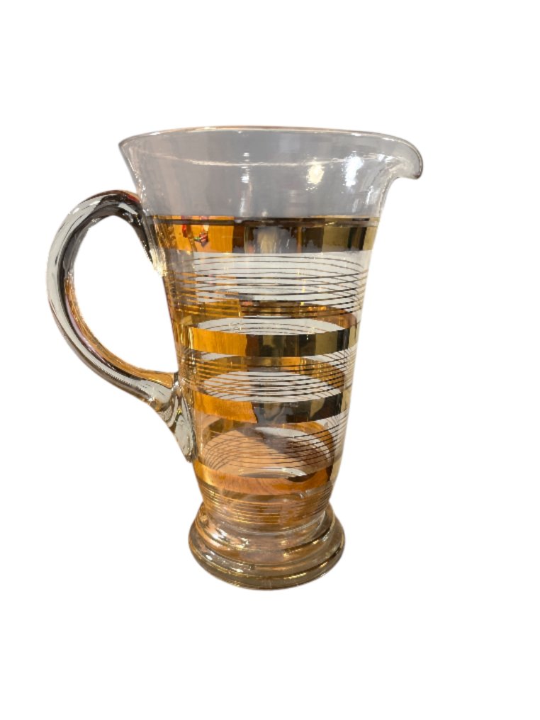 Drikkesæt til 6 (6) - Krystal - Guldblad serveret #2.1