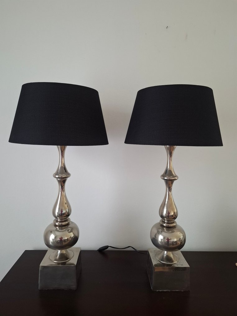 檯燈 (2) - XL lamp - 鉻, 紡織品 #1.0