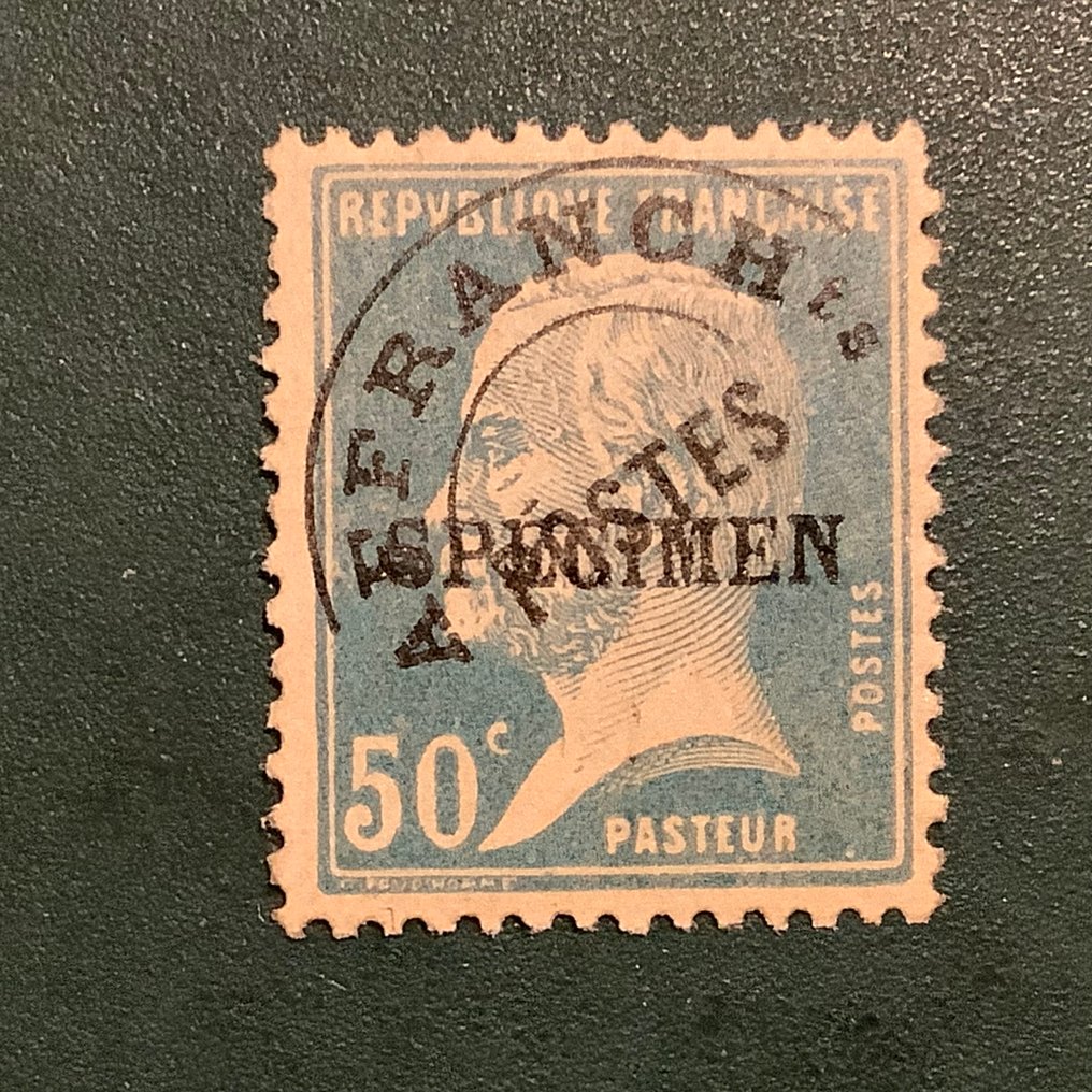 Franța 1923/1926 - Curtea de instrucție: Preo 50 cent Pasteur a aplicat o suprapunere de specimen. - Yvert 68 CI-1 #1.0