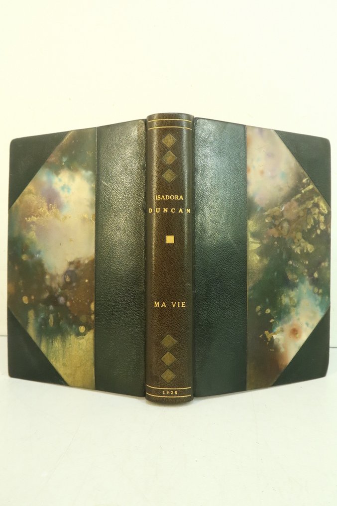 Isadora Duncan - Ma vie [reliure Art Deco mosaïquée ; ex. de tête num. sur pur fil ; Danse] - 1928 #1.0