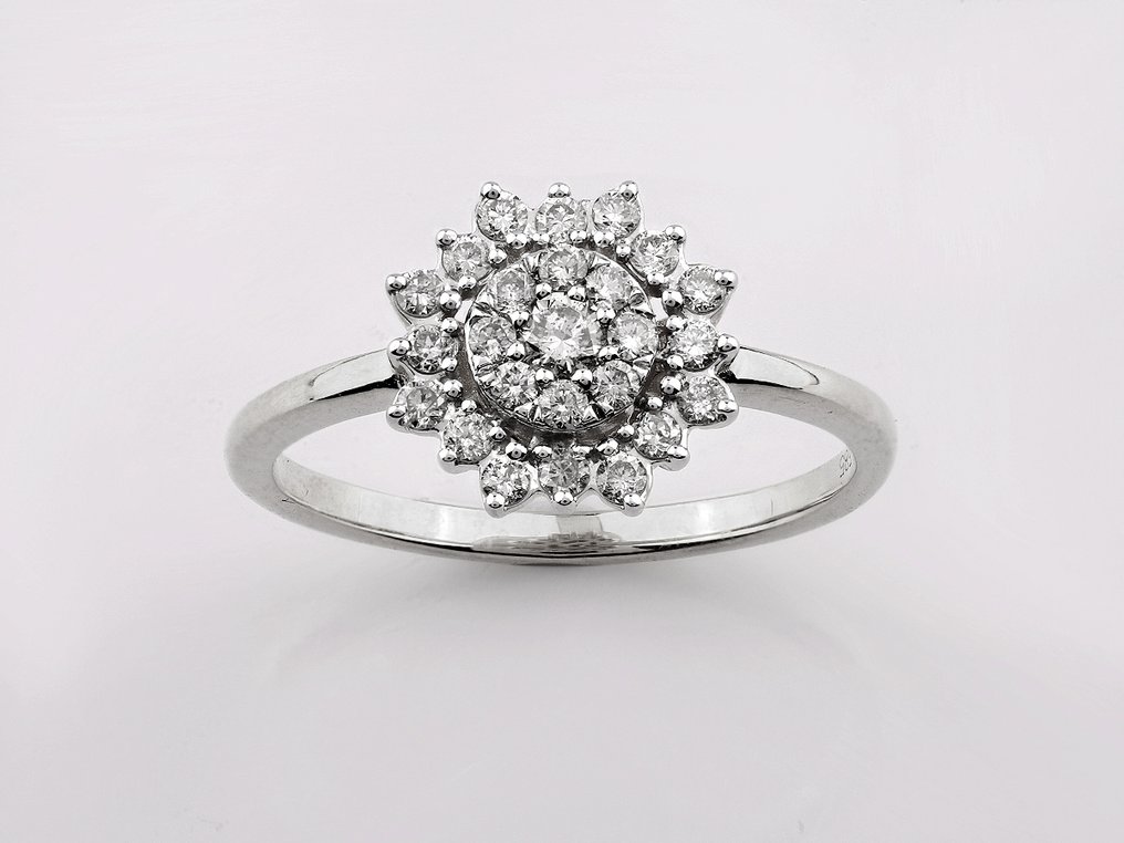 Δαχτυλίδι - 14 καράτια Λευκός χρυσός - 0.36ct. tw. Διαμάντι (Φυσικό) #1.0