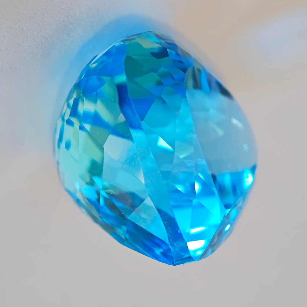 Zonder Minimumprijs Topaas - 82.65 ct - Antwerp Laboratory for Gemstone Testing (ALGT) - Intense Blue Topaz #3.2