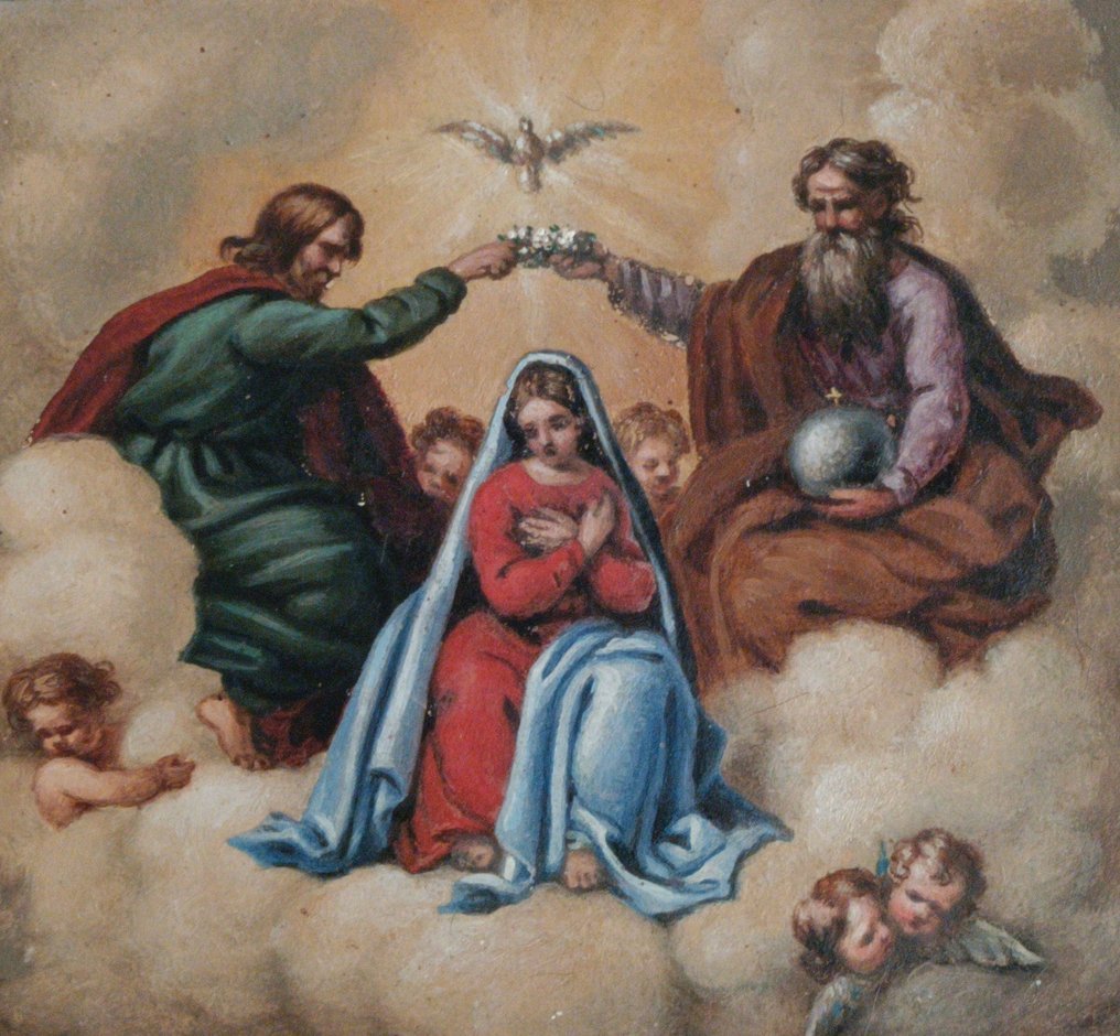 Olasz iskola (XIX) - Madonna incoronata Regina del Cielo e della terra #1.0