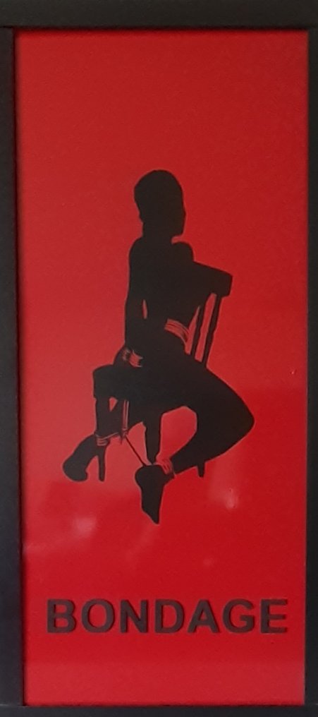 Amsterdam red light district reclame - Reclamebord met achtergrondverlichting - Staal #3.2