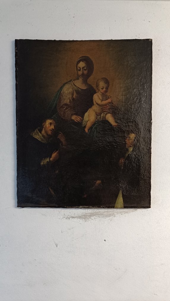 Ιταλική σχολή (XVII) - Madonna col Bambino, San Francesco e committente #3.2