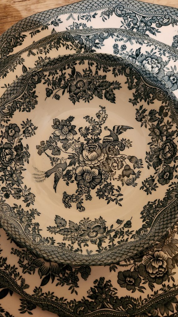 Enoch Wedgwood - Service de table pour le dîner (12) - pierre de fer - Faisans asiatiques #3.2