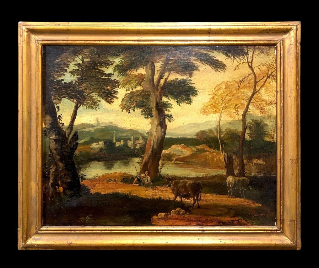 European school (XX) - Pastorale (After themes by Claude Gelée dit Claude Lorrain) #2.1