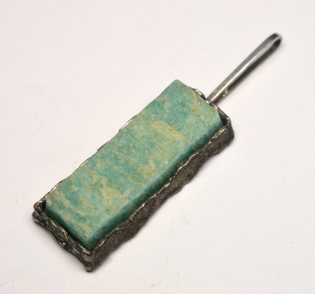 925 silver - Hänge - Amazonit - Brutalist #1.0