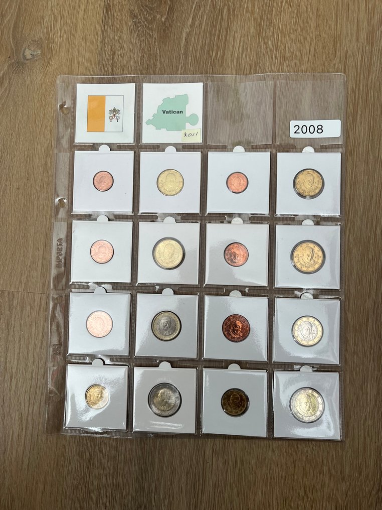 Βατικάνο. Series 1 Cent - 2 Euro 2008/2011 (2 series)  (χωρίς τιμή ασφαλείας) #1.0