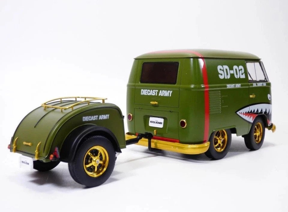 Solido 1:18 - Model car - Volkswagen Kombi T1 con remolque #3.2