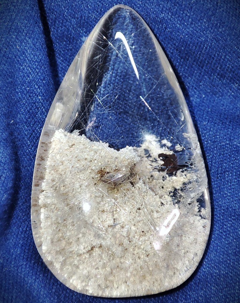 Πολύ Πολύ Σπάνιο Όμορφο Φυσικό Χρυσό Ρουτιλιασμένο Πετράδι σε Πετράδι, Φαντασμαγορικό Κρύσταλλο Δείγμα δωρεάν αποστολή- 13.46 g #1.0