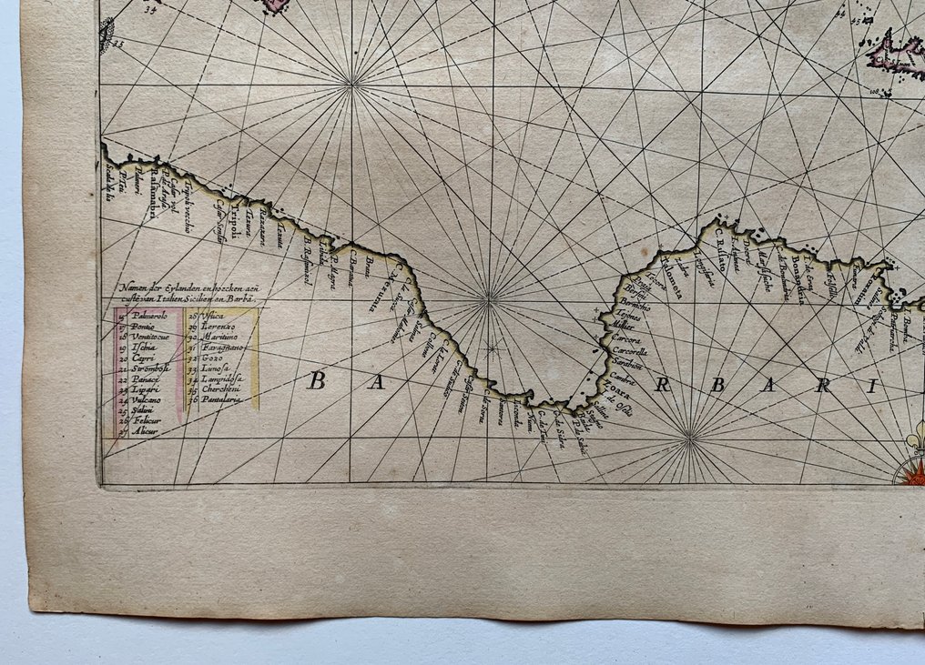 Europe - Eastern Mediterranean; J. Jansonnius - Pascaarte van't Oostelyckste deel vande Middelandsche Zee. - 1621-1650 #4.3