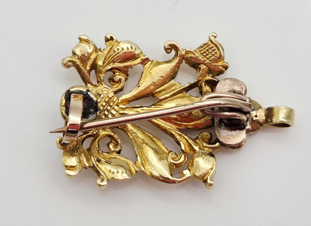 Rintaneula - 14 kt. Keltakulta - 0.45ct. tw. Smaragdi #3.2