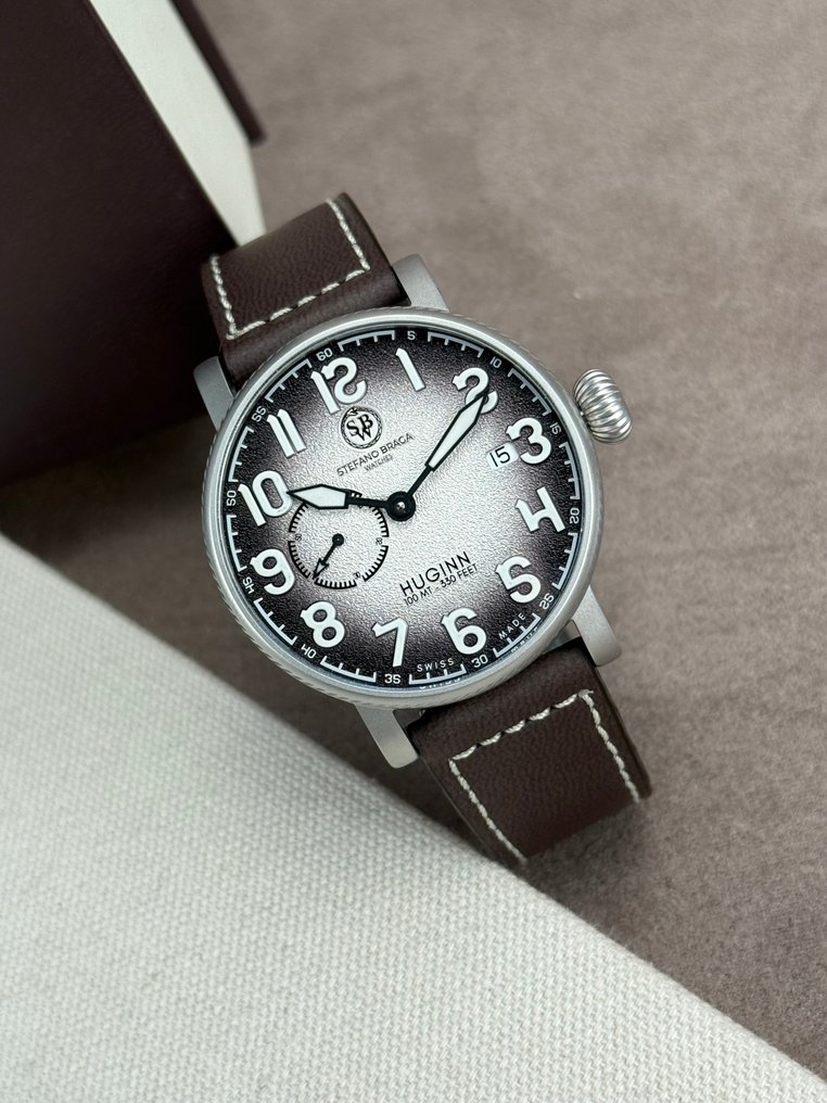 Stefano Braga - HUGININ Automatic Date White - χωρίς τιμή ασφαλείας - HUGINN-B-AG-06VMR - Άνδρες - 2020+  #1.0