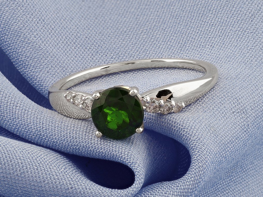 Δαχτυλίδι - 14 καράτια Λευκός χρυσός -  0.98ct. tw. Διαμάντι (Φυσικό)  #1.0