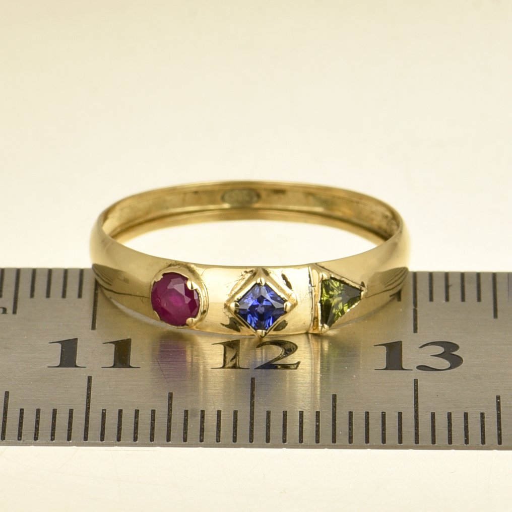 No Reserve Price - Ring - 14 kt. Yellow gold Ruby #2.1