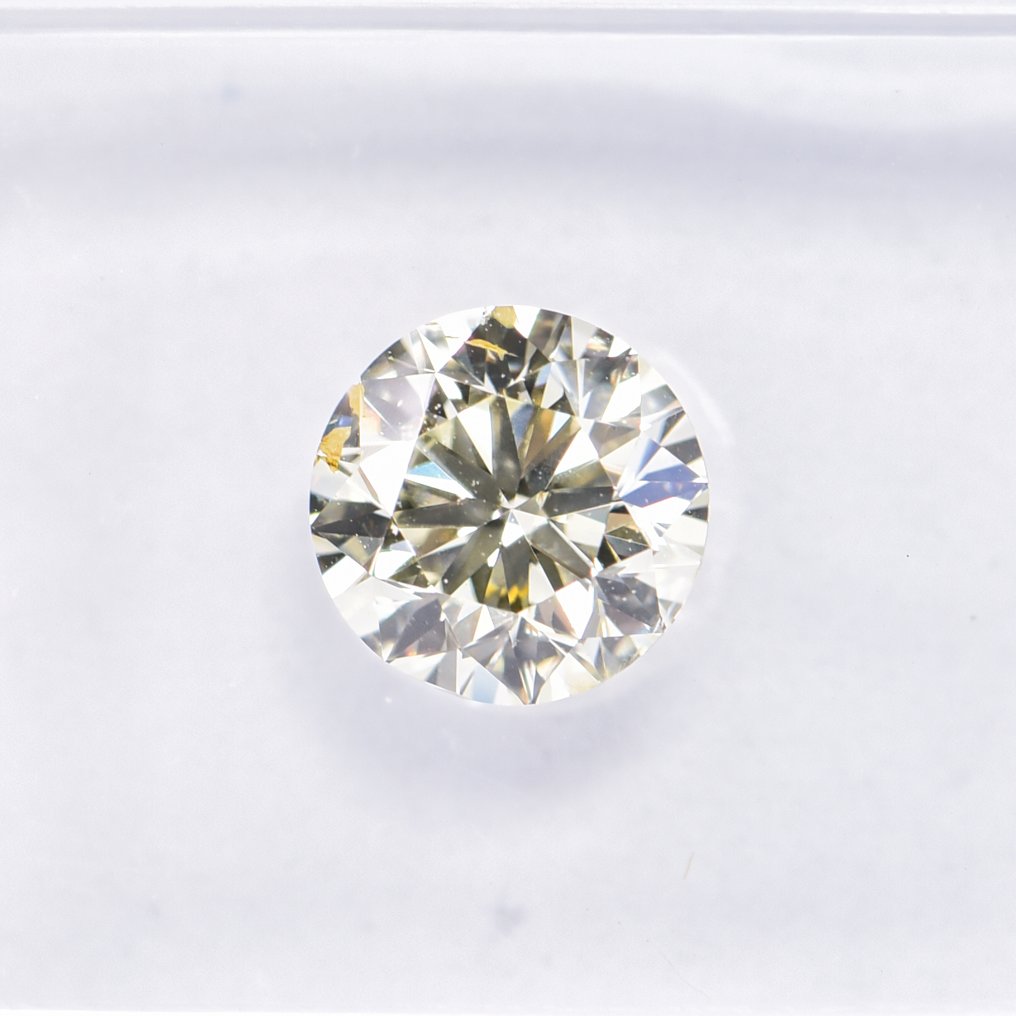 没有保留价 - 1 pcs 钻石  (天然色彩的)  - 1.00 ct - 圆形 - Light 黄色 - SI2 微内含二级 - 国际宝石研究院（IGI） - VG VG #3.2