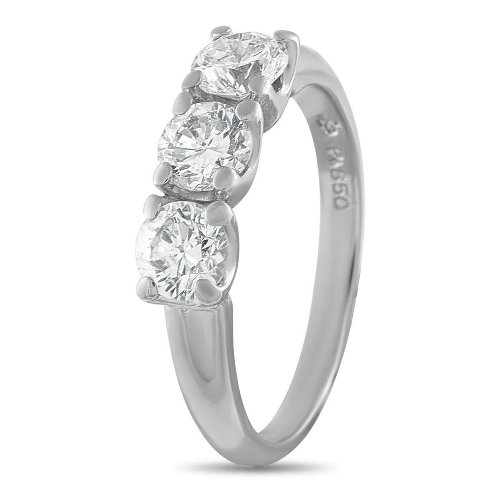Ring Platin 1,28 ct Diamant Drei-Steine-Ring, Platin - 1.28ct. tw. #1.0