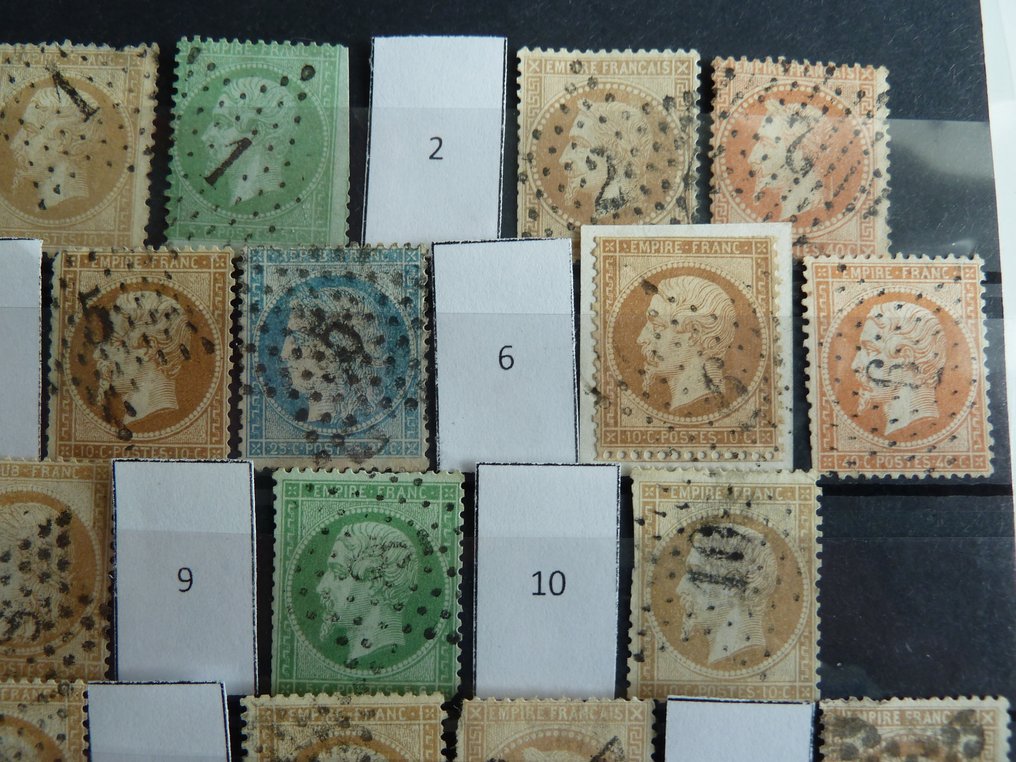 Frankrig 1863/1876 - Sjælden - Etoiles de Paris næsten fuldt - Yvert & Tellier #3.2