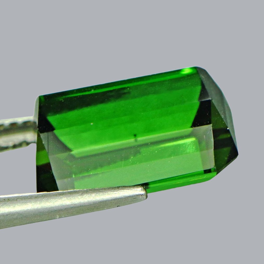 1 pcs  绿色 电气石  - 7.19 ct - 国际有色宝石协会（ICA GemLab） - 鲜明的翡翠绿 #4.3