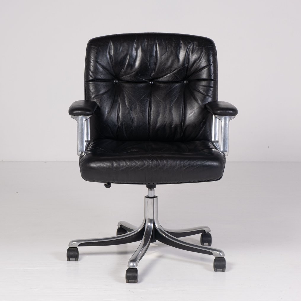 Tecno - Osvaldo Borsani - 椅子 - P126 - 皮革, 铝 #1.0