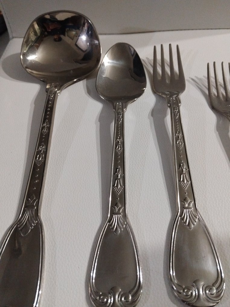 12件餐具套裝 (51) - 鍍銀 - 不锈钢餐具51件 #1.0