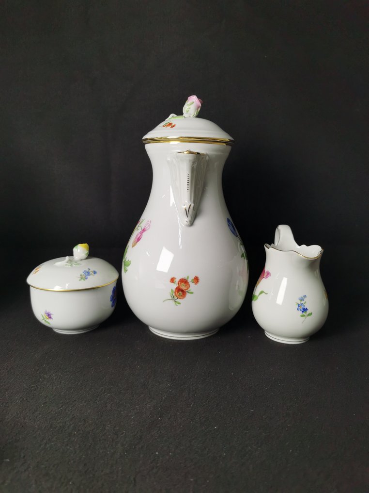 Meissen Blume - Set da 3 di servizio da caffè - XX secolo - Coffee service (3) - Porcelain #3.2