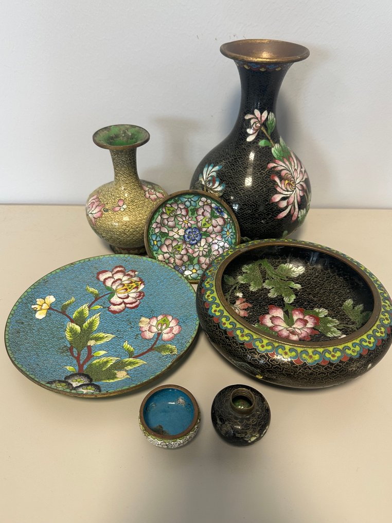 花瓶 - 中国珐琅 - 中国 - 一套珐琅花瓶  (没有保留价) #1.0