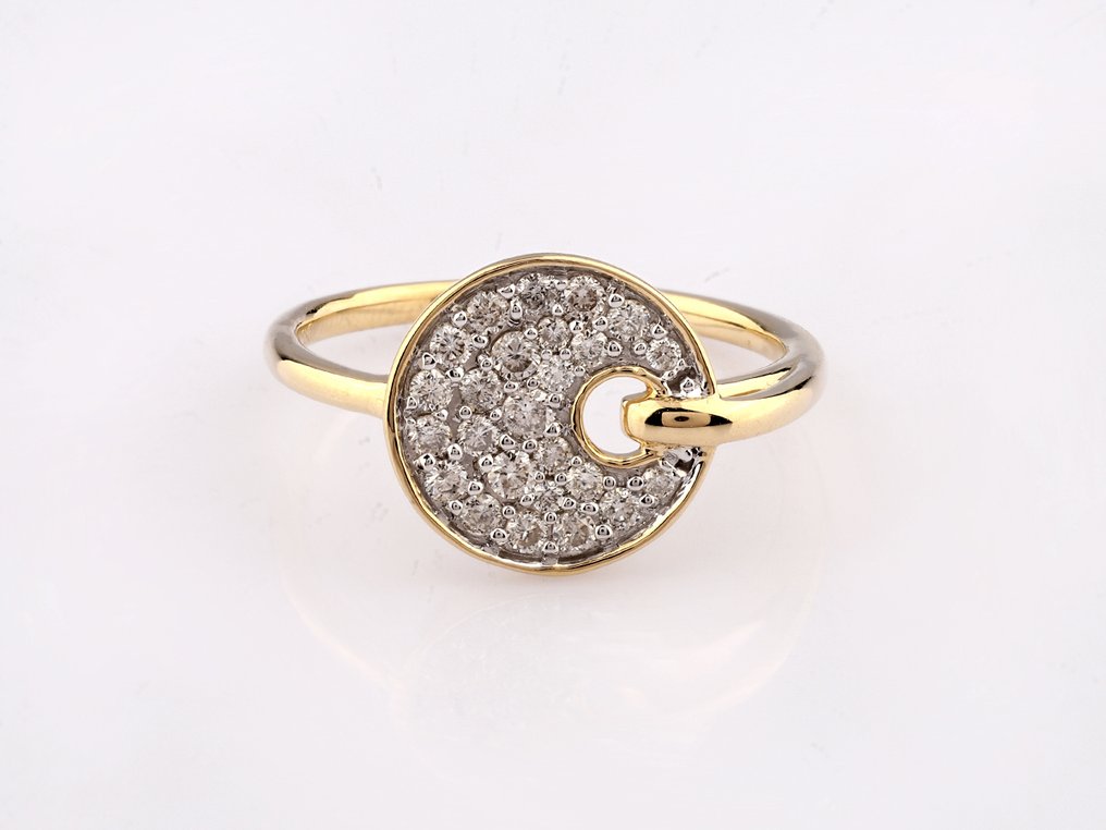 Gyűrű - 14 kt. Sárga arany - 0.36ct. tw. Gyémánt (Természetes) #2.1