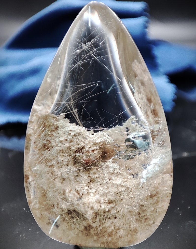 Πολύ Πολύ Σπάνιο Όμορφο Φυσικό Χρυσό Ρουτιλιασμένο Πετράδι σε Πετράδι, Φαντασμαγορικό Κρύσταλλο Δείγμα δωρεάν αποστολή- 13.46 g #3.2