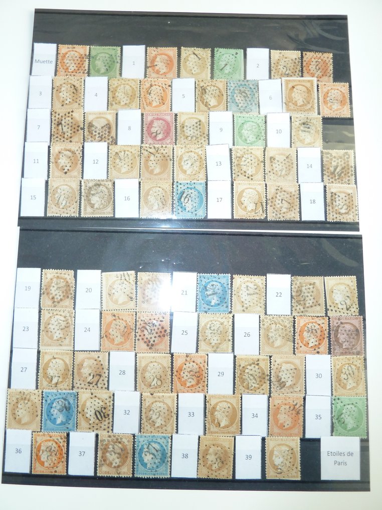 Frankrig 1863/1876 - Sjælden - Etoiles de Paris næsten fuldt - Yvert & Tellier #1.0