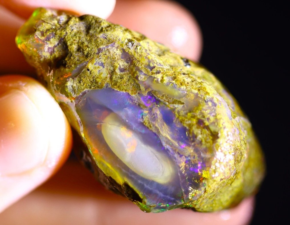 109.5 克拉“巨大”天然风景水晶蛋白石，带幻影 粗略的——请观看视频！- 21.9 g #1.0