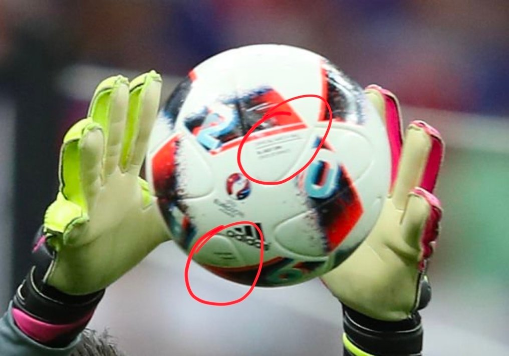 FINAL PORTUGAL - FRANCE Match Used Ball Adidas Fracas - UEFA Euro 2016 - 2016 - Μπάλα ποδοσφαίρου #1.0