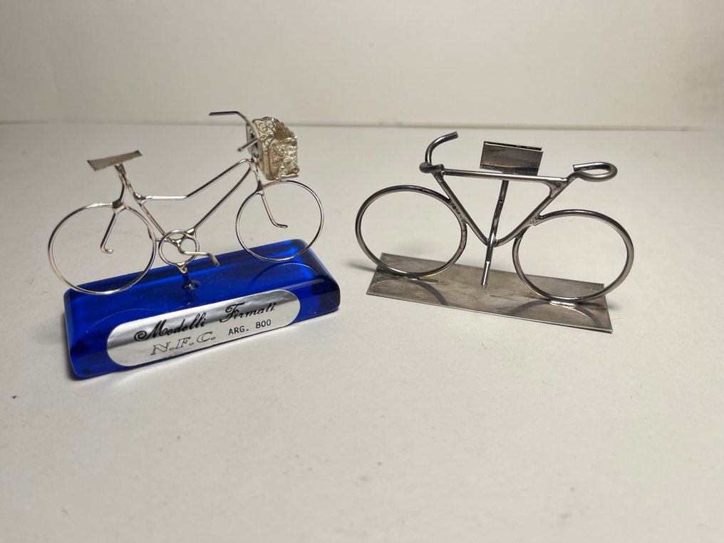 Statuetta in miniatura - Biciclette segnaposti - .800 argento #1.0
