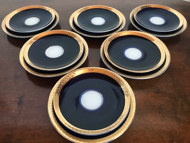 Lomonosov Imperial Porcelain Factory - COBALT BLUE - 6人用咖啡套装 (18) - 瓷 #2.1