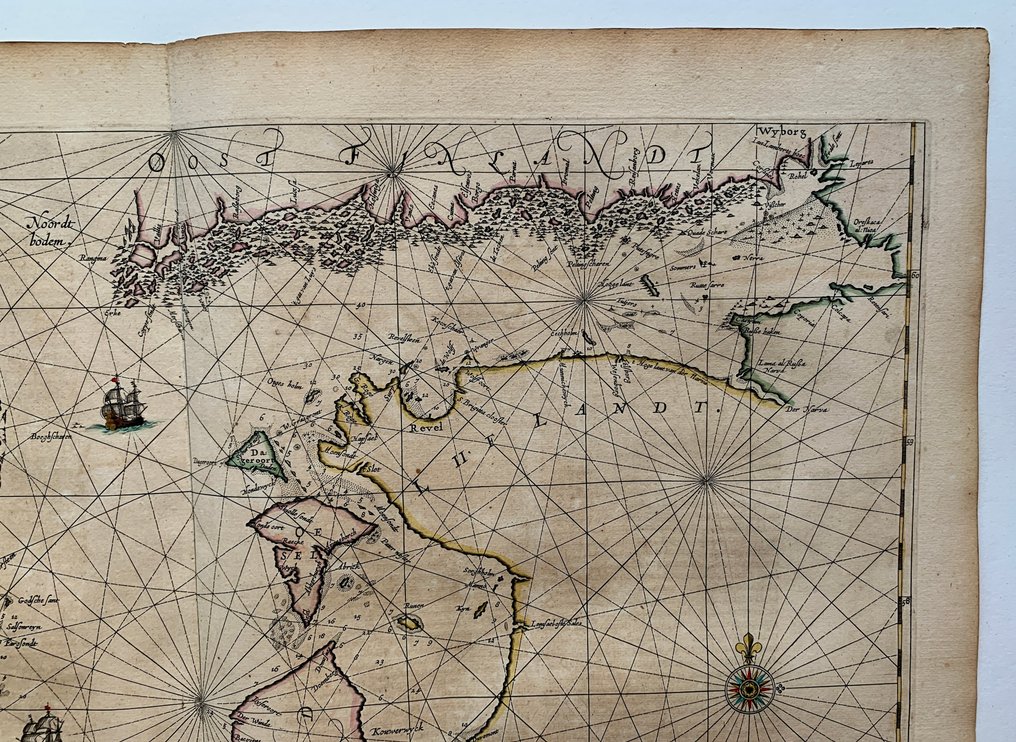 Baltic Sea - Eastern Europe; J. Janssonius - Pascaart vande Oost-Zee… Tabula Hydrographica Maris Baltici… Amstelodami apud Ioannem Ianssonium - 1621-1650 #3.2